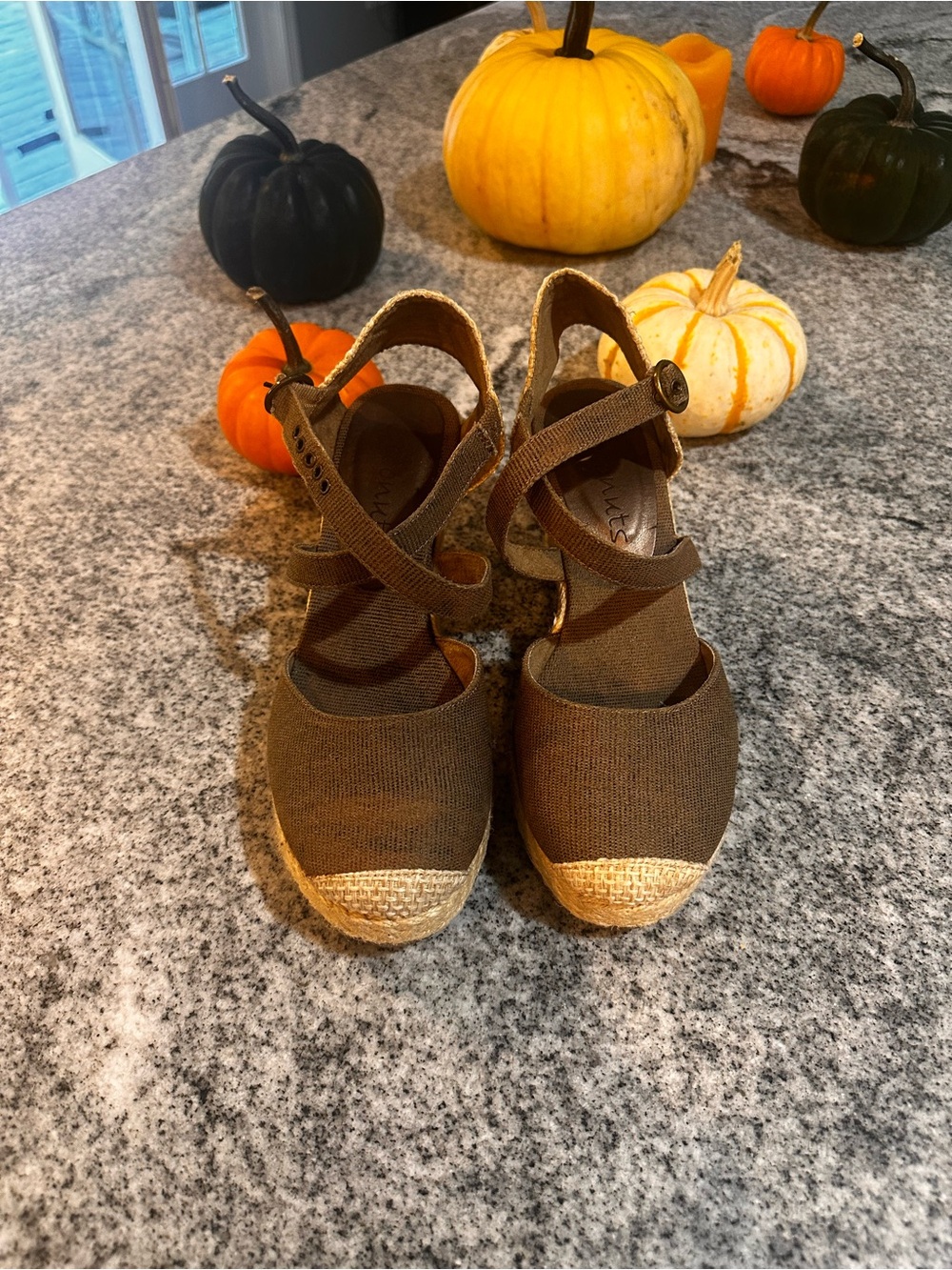 Coconuts by Matisse Brown Canvas Espadrille Wedge Sandals